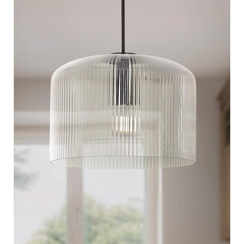 Image 1 Possini Euro Lallie 17 3/4" Wide Modern Glass Dome Pendant Light