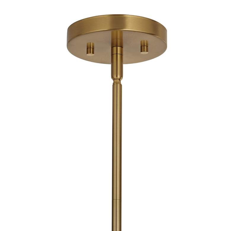 Image 4 Possini Euro Lallie 18" Wide Warm Brass Ribbed Glass Pendant Light more views