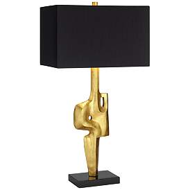 Image2 of Possini Euro Lancia 31" Gold Finish Modern Sculpture Table Lamp