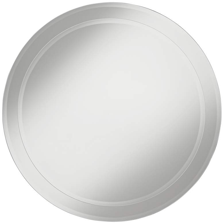 Image 2 Possini Euro Lanesborough 33" Round Stacked Wall Mirror