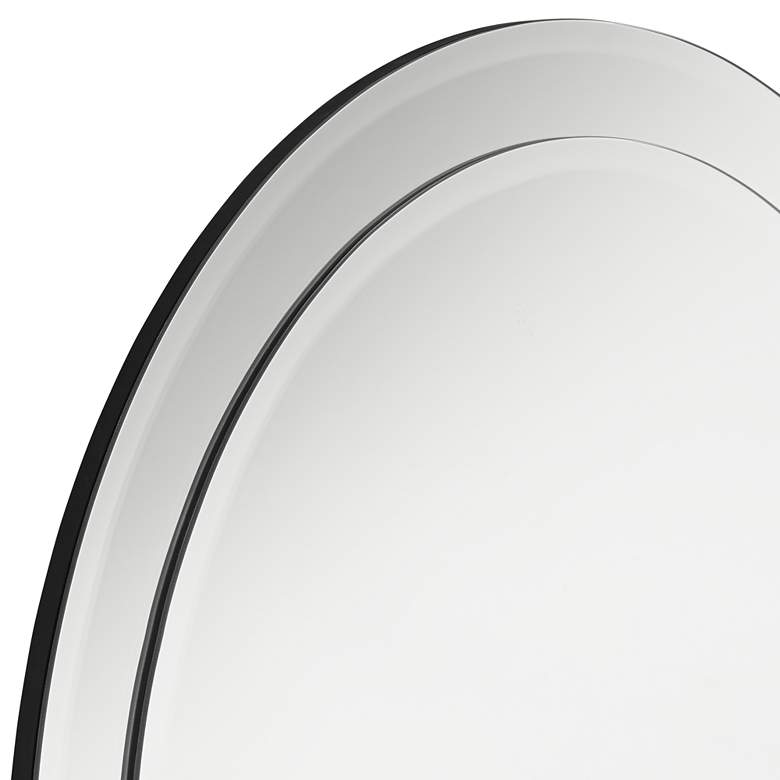 Image 3 Possini Euro Lanesborough 33 inch Round Stacked Wall Mirror more views