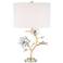 Possini Euro Lani Floral Crystal and Gold Table Lamp