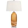 Possini Euro Lapis 28 1/4" High Tian Orange Art Glass Table Lamp