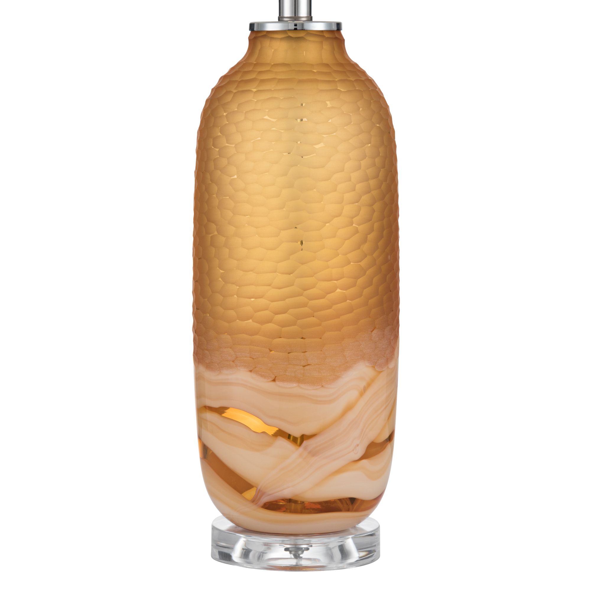 Image 6 Possini Euro Lapis 28 1/4"H Orange Glass Table Lamp Set with Dimmer more views