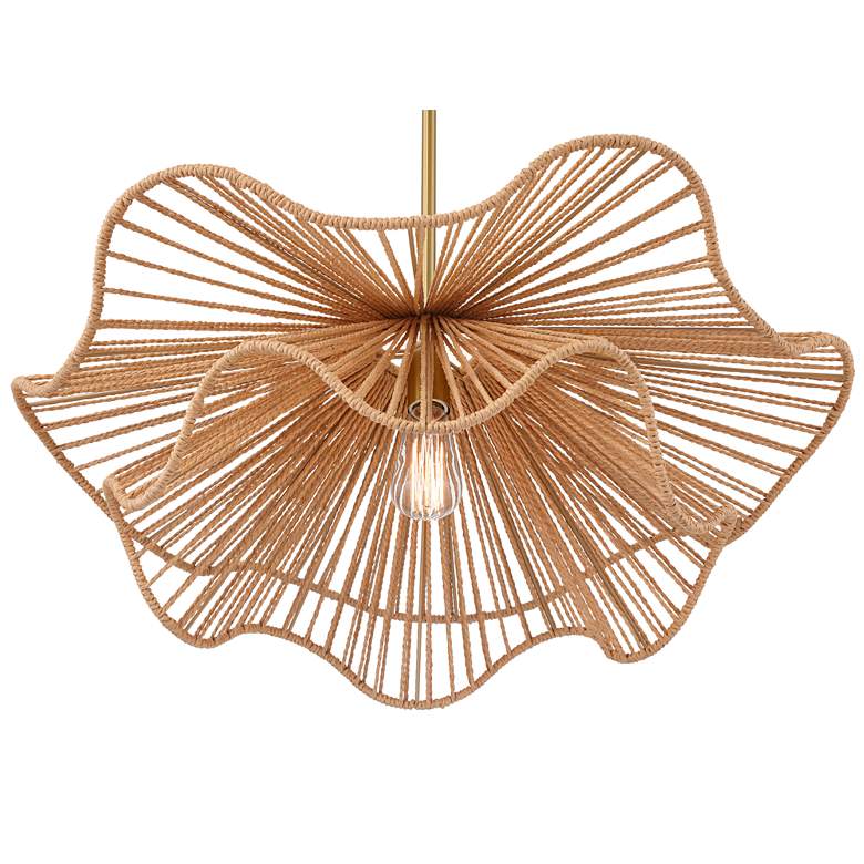 Image 3 Possini Euro Largo 29 3/4" Wide Gold and Natural Rope Modern Pendant more views