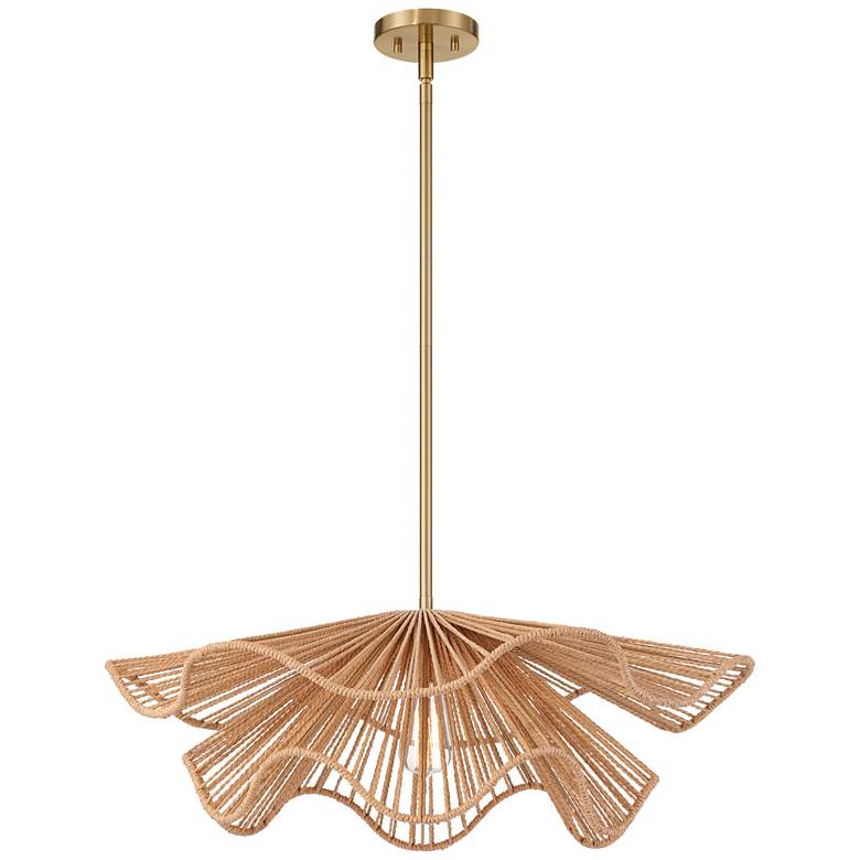 Image 6 Possini Euro Largo 29 3/4" Wide Gold and Natural Rope Modern Pendant more views