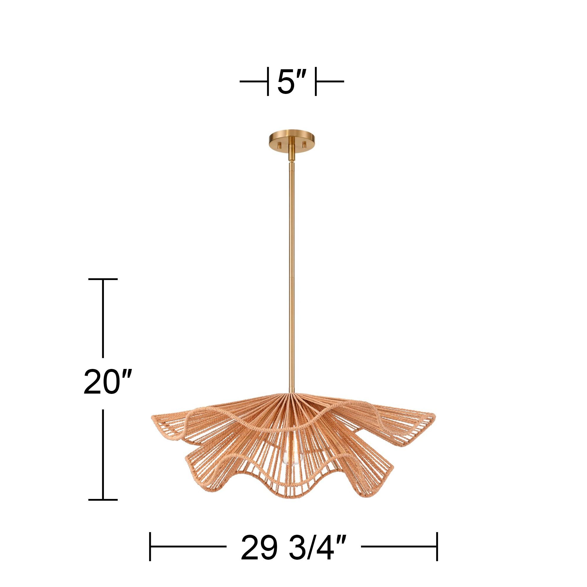 Watch A Video About the Possini Euro Largo Gold and Natural Rope Modern Pendant