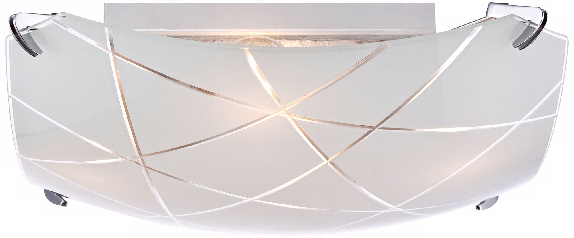 Image 6 Possini Euro Lattice 16 1/2" Chrome and Frosted Glass Ceiling Light more views