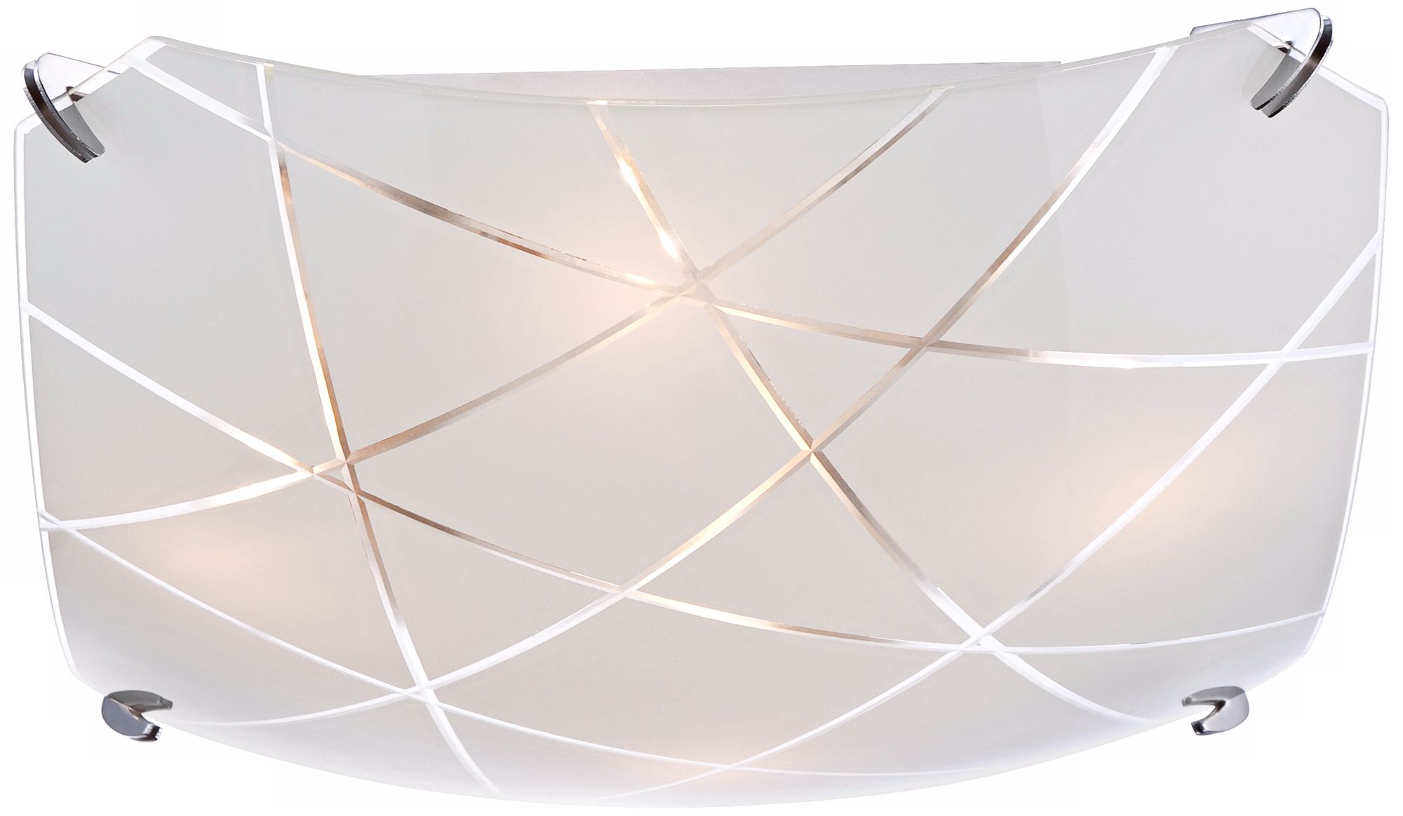 Image 7 Possini Euro Lattice 16 1/2" Chrome and Frosted Glass Ceiling Light more views