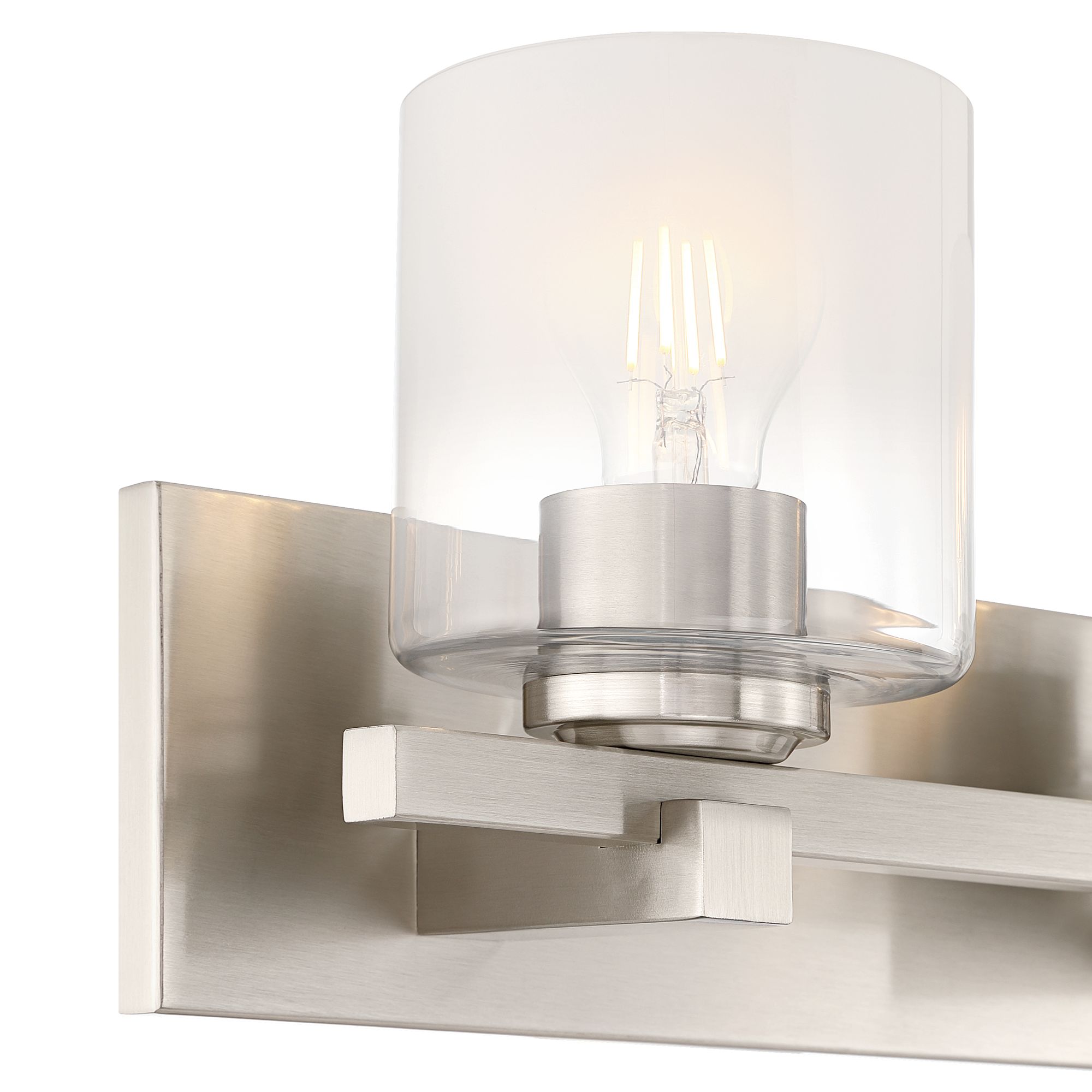 Image 3 Possini Euro Laura 24" Wide Brushed Nickel 3-Light Modern Bath Light more views