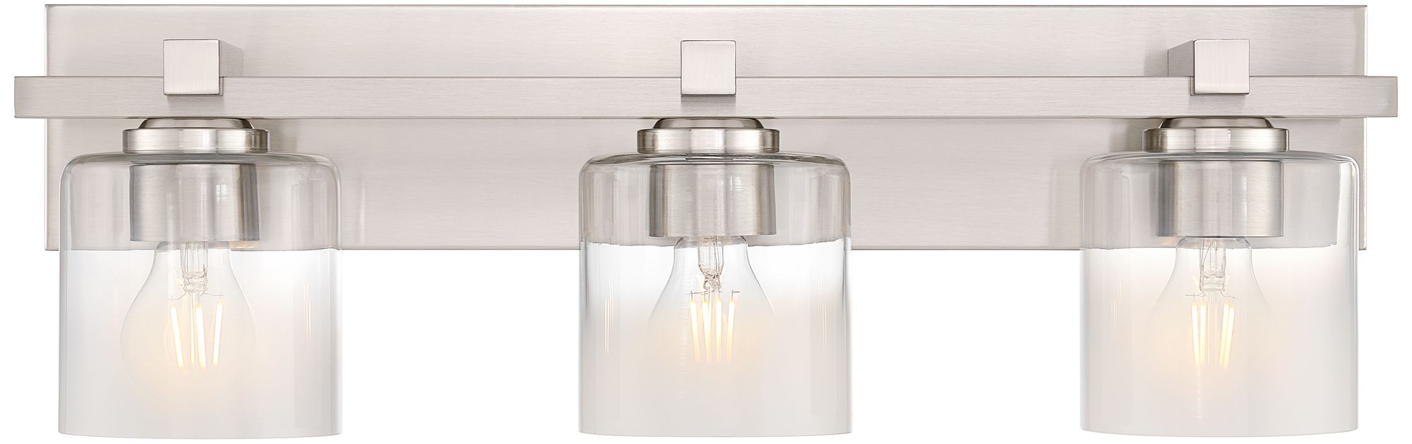 Possini Euro Laura 24" Wide Brushed Nickel 3-Light Modern Bath Light