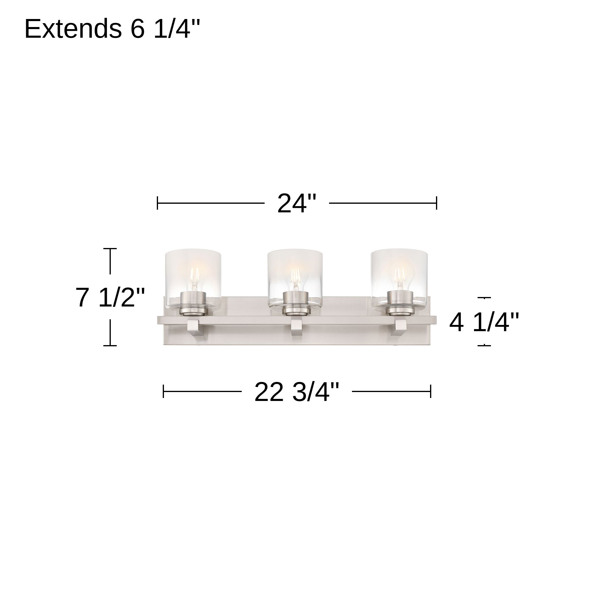 Possini Euro Laura 24" Wide Brushed Nickel 3-Light Modern Bath Light