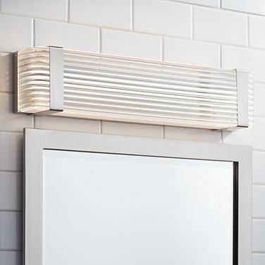 Possini Euro Lauren 21 1/2" Wide Brushed Nickel LED Bath Bar