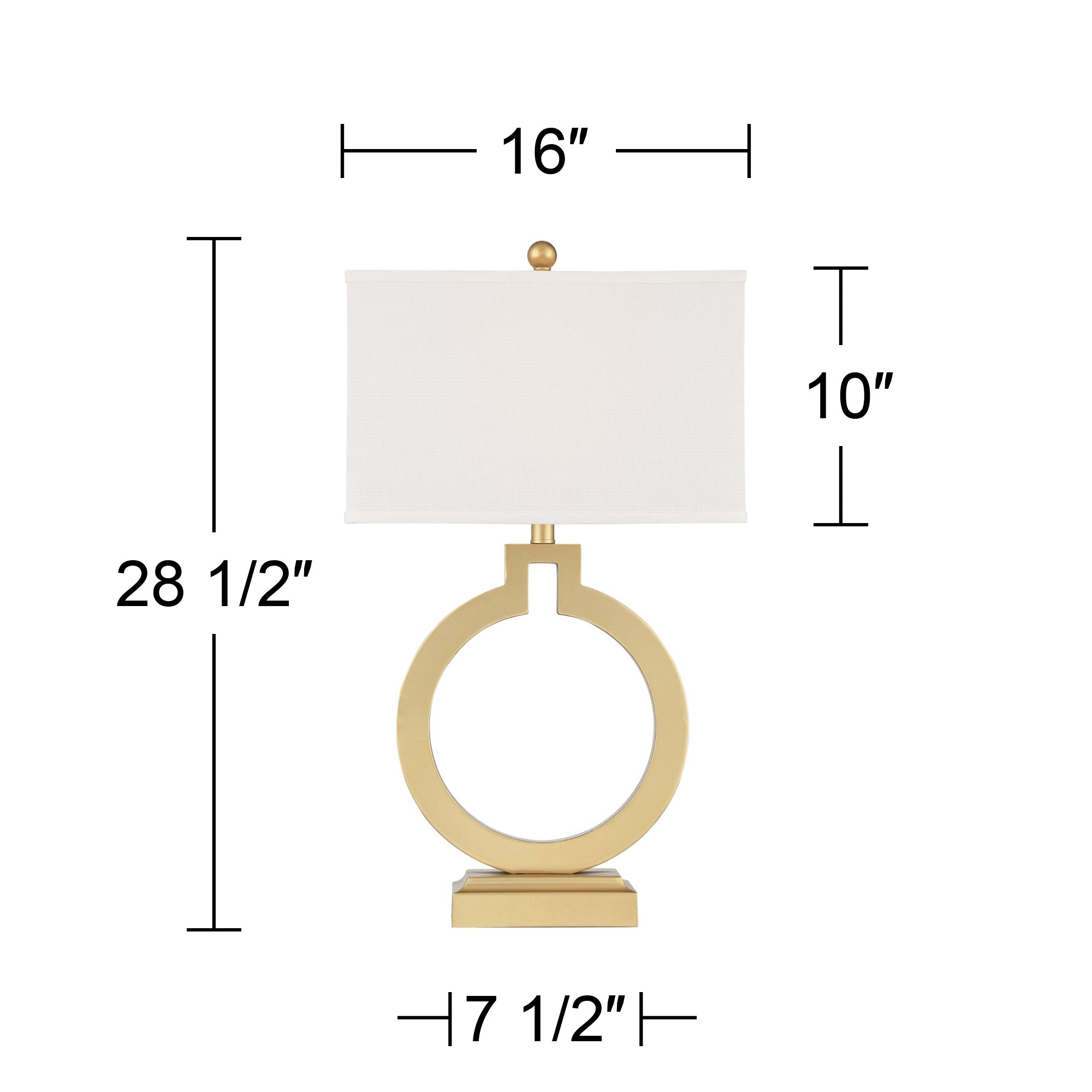 Watch A Video About the 360 Lighting Lauren Gold Ring Open Base USB Table Lamps Set of 2