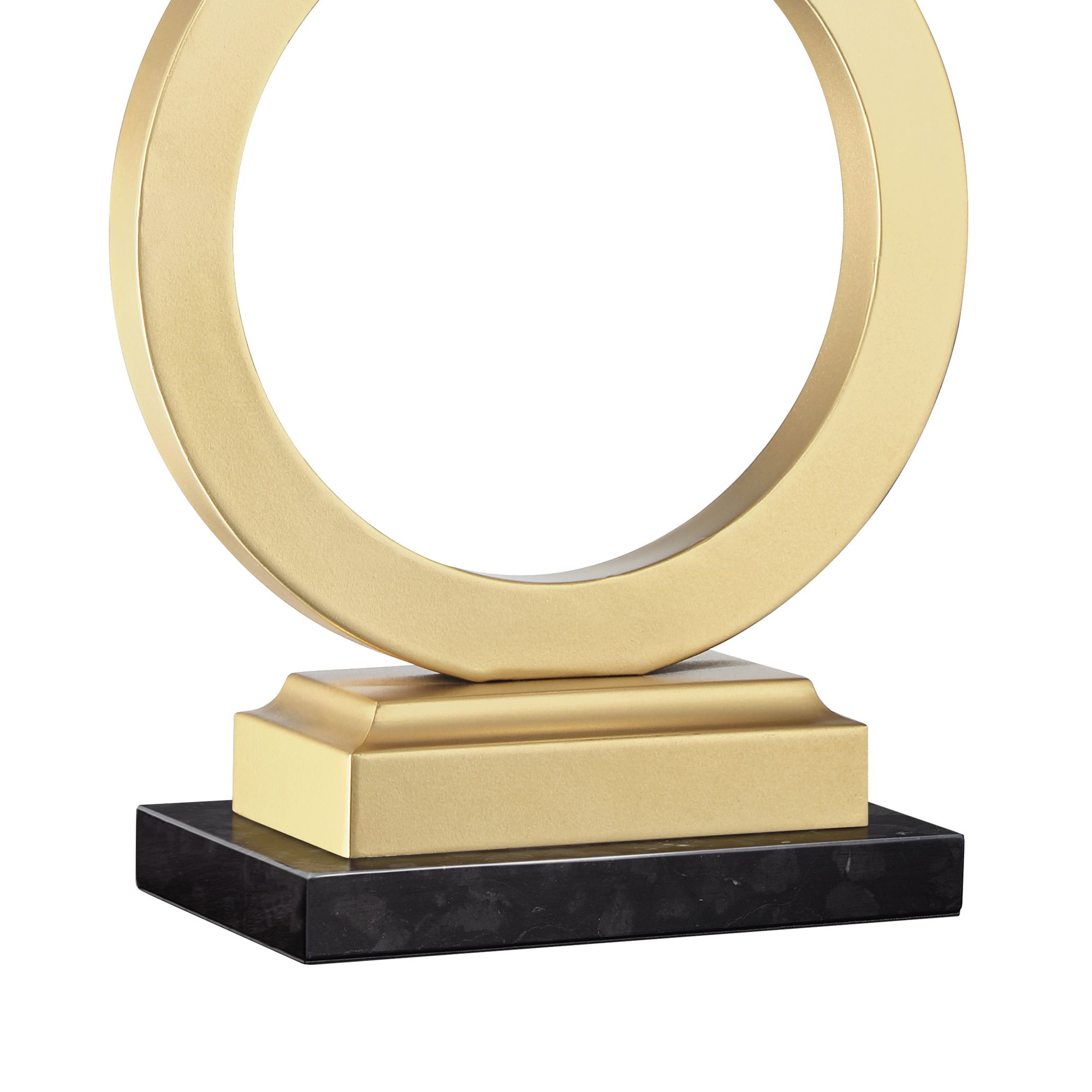 Image 4 Possini Euro Lauren Gold Ring USB Lamps with Black Marble Risers - Set of 2 more views