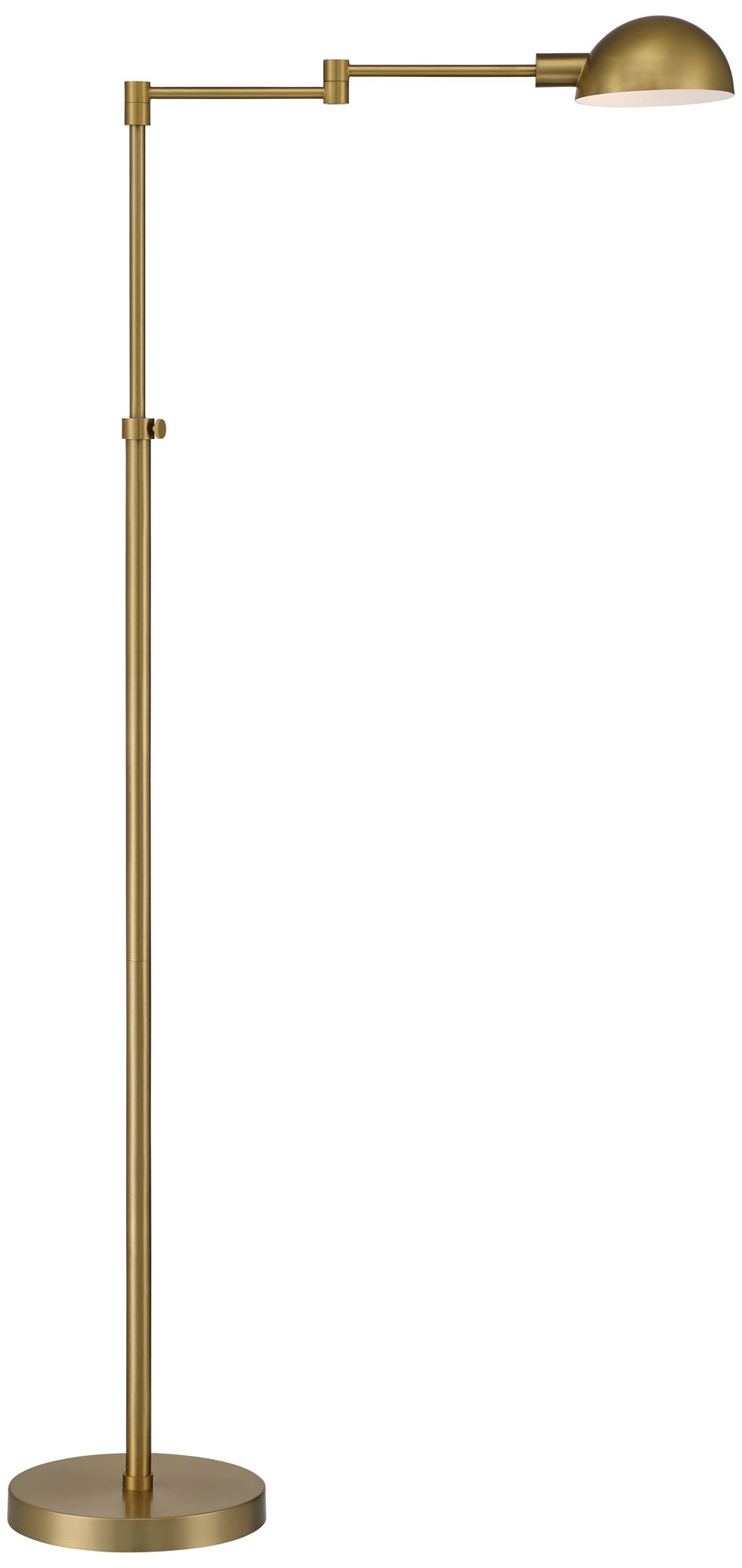 Image 2 Possini Euro Laurence 58" High Antique Brass Adjustable Floor Lamp