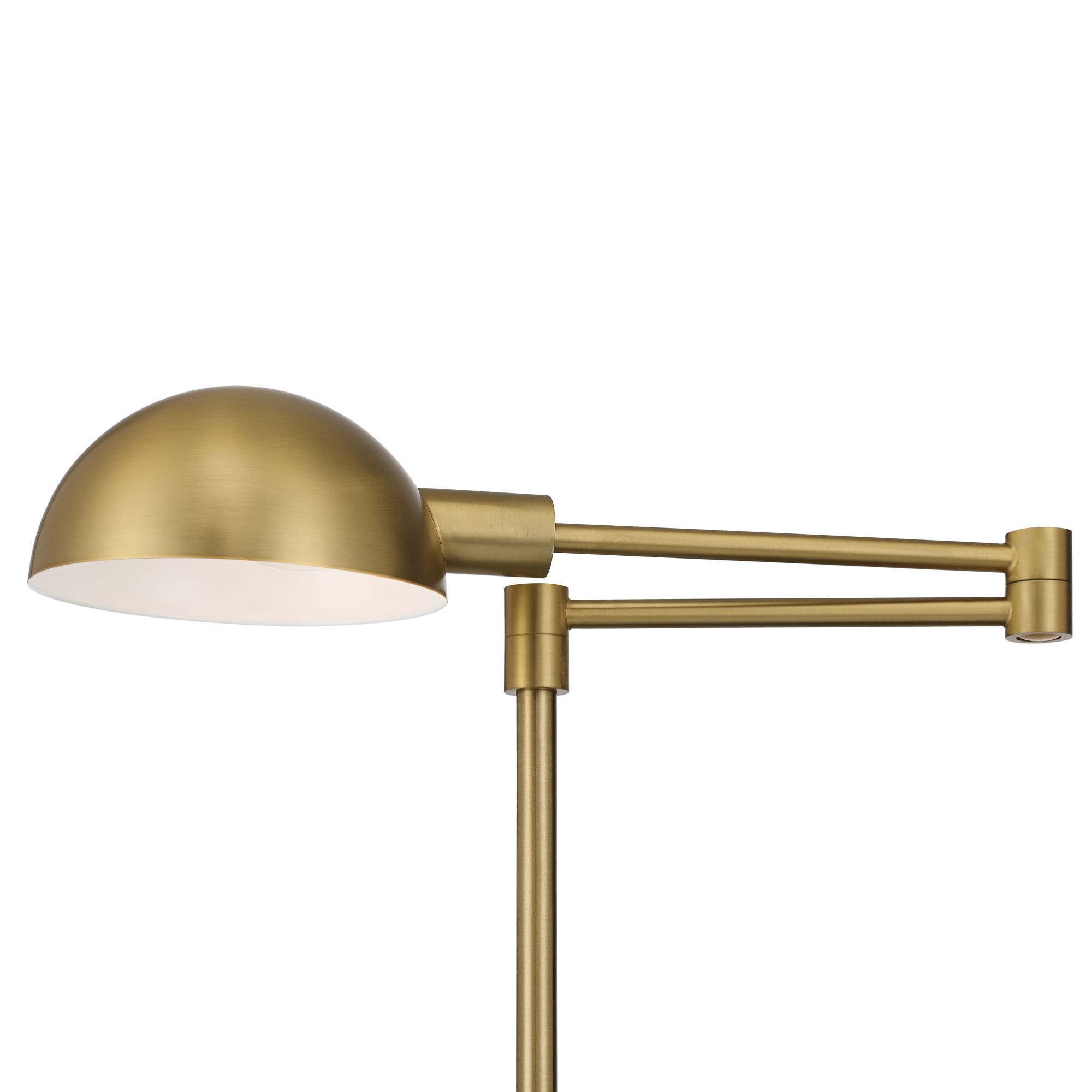 Image 3 Possini Euro Laurence 58" High Antique Brass Adjustable Floor Lamp more views