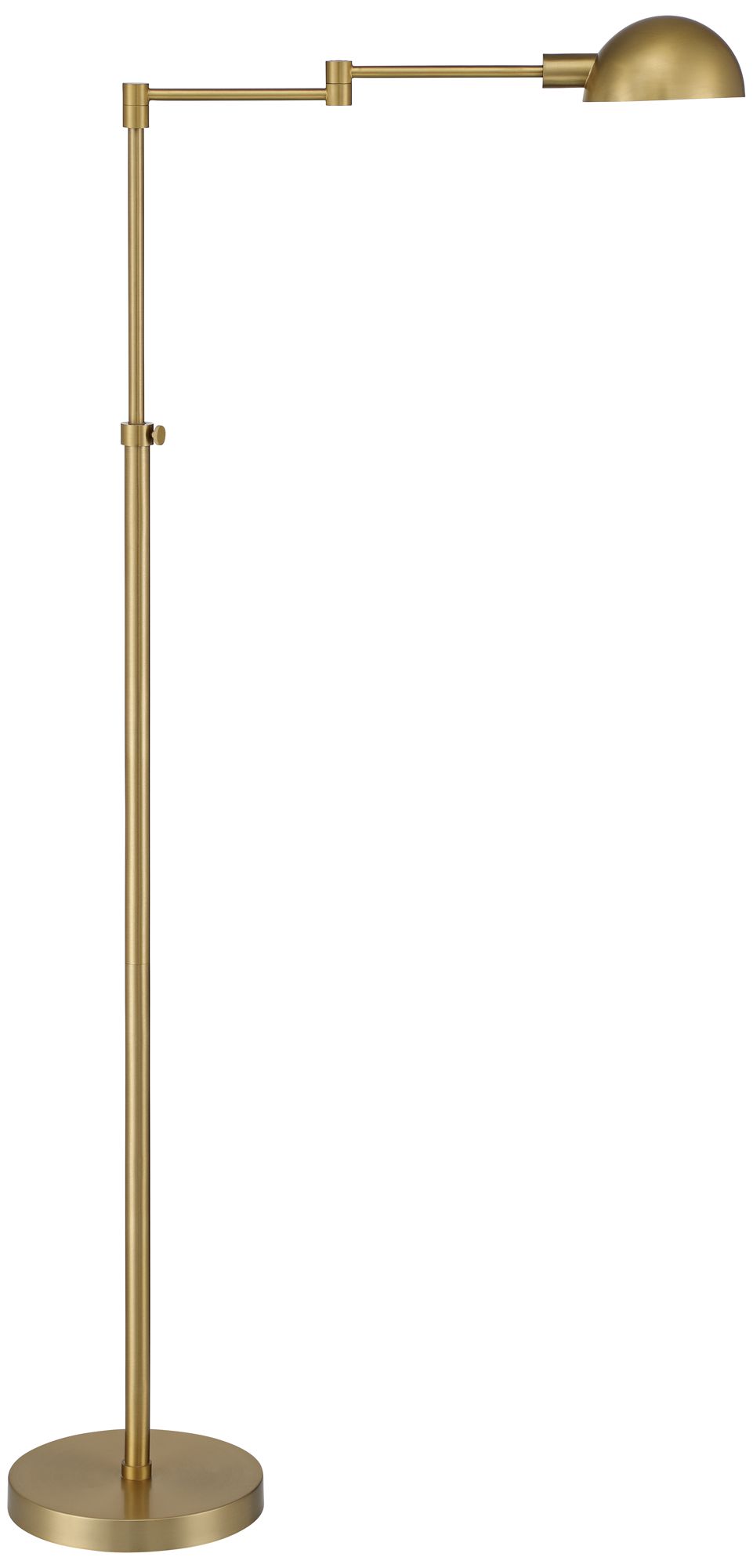 Possini Euro Laurence 58" High Antique Brass Adjustable Floor Lamp