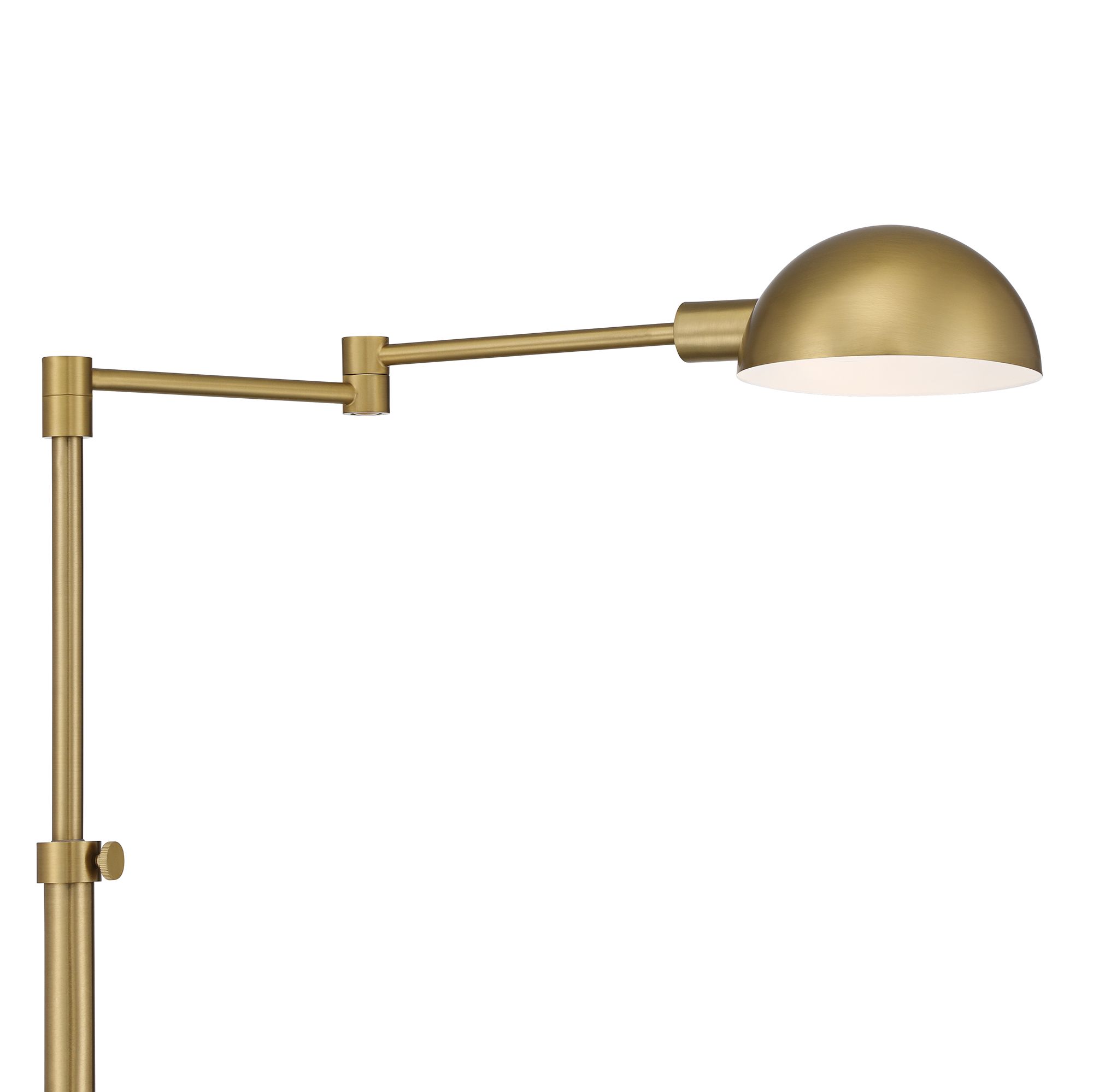 Image 4 Possini Euro Laurence 58" High Antique Brass Adjustable Floor Lamp more views