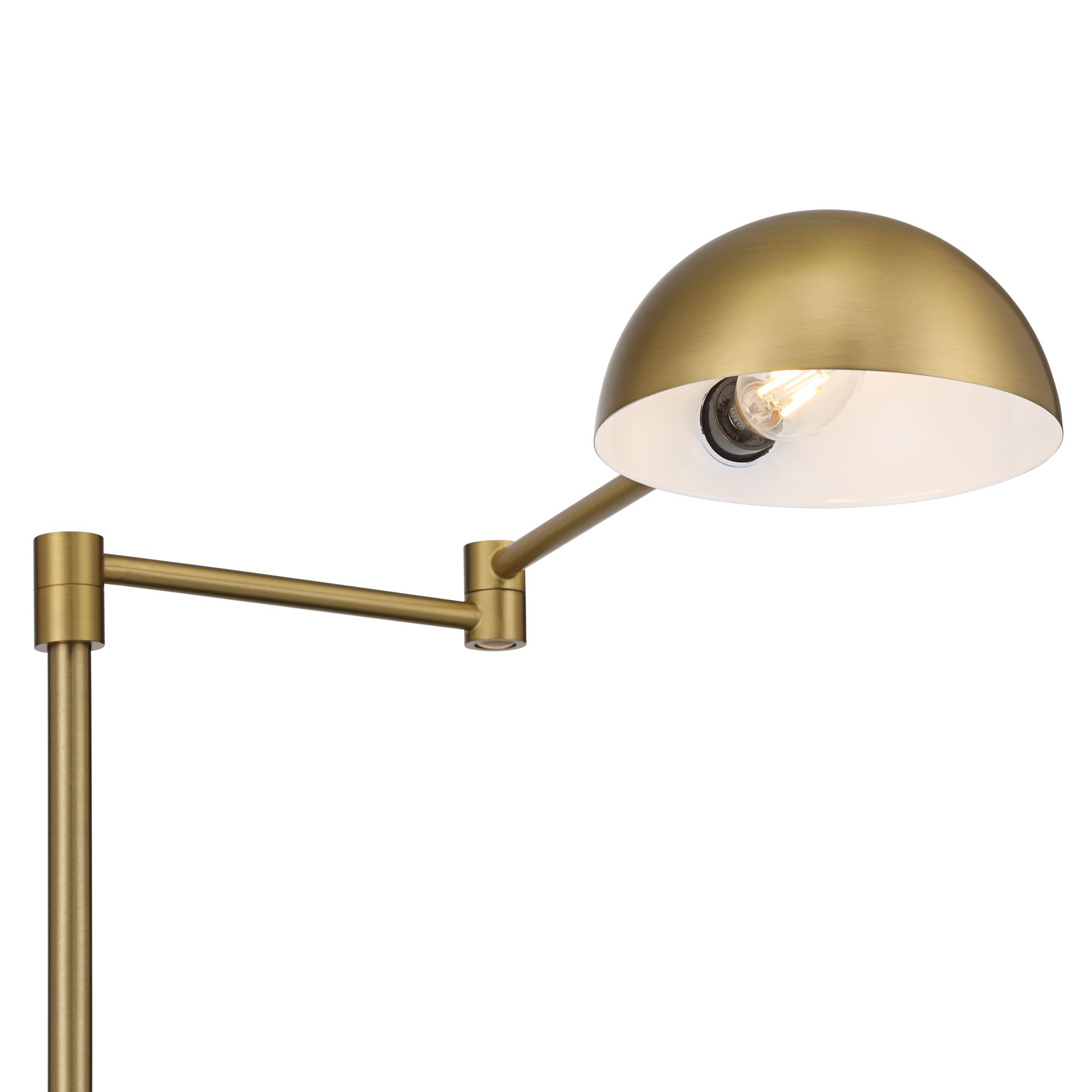 Image 5 Possini Euro Laurence 58" High Antique Brass Adjustable Floor Lamp more views