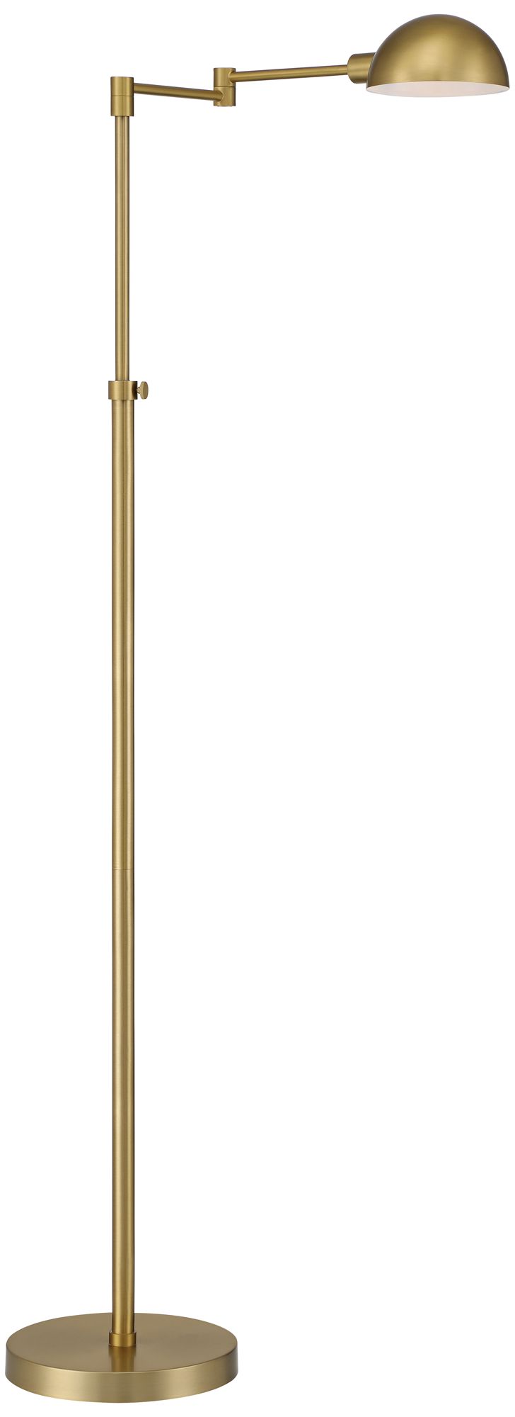 Possini Euro Laurence 58" High Antique Brass Adjustable Floor Lamp