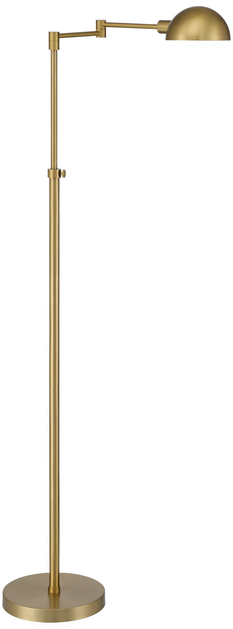 Possini Euro Laurence 58" High Antique Brass Adjustable Floor Lamp