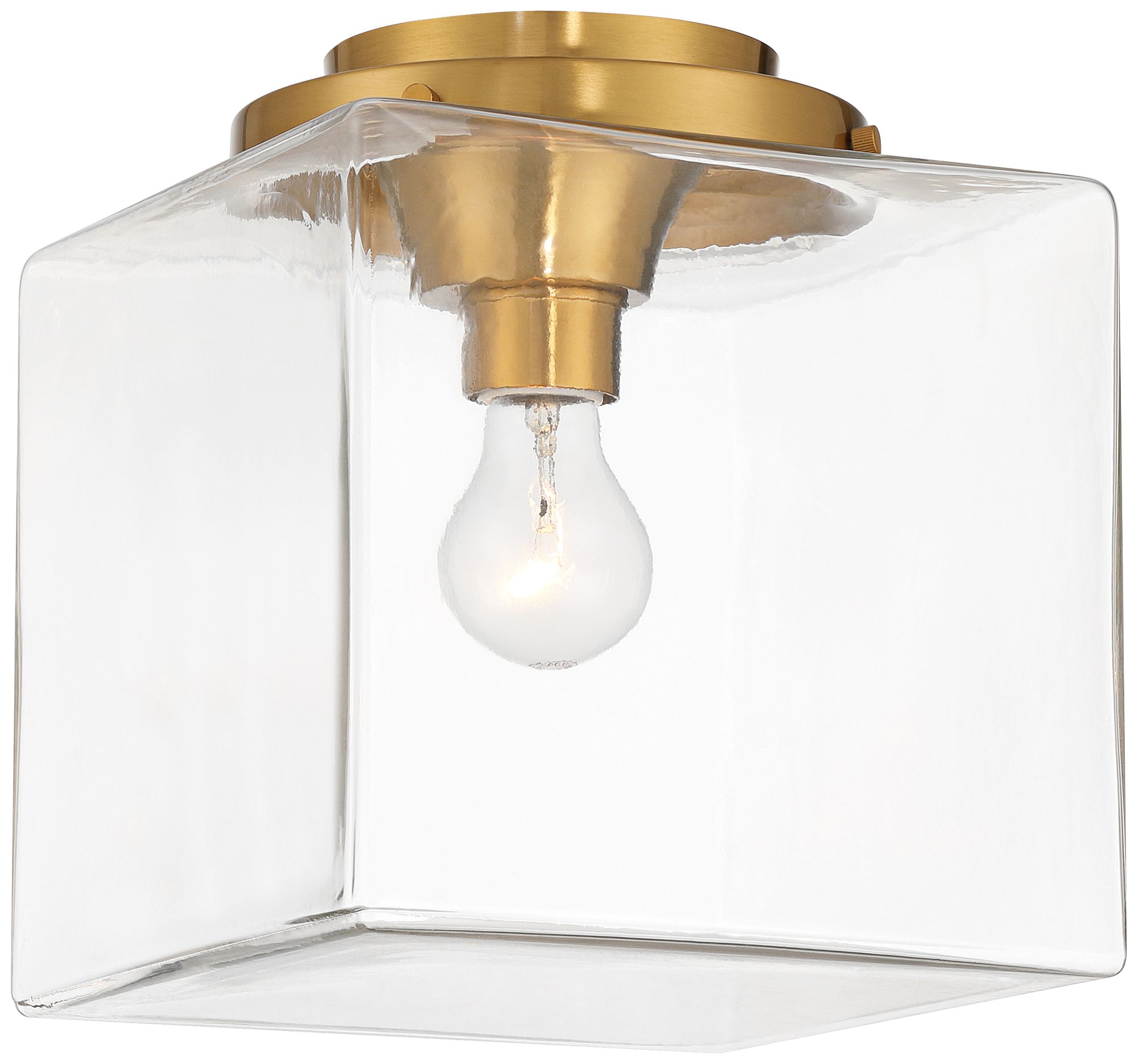 Image 2 Possini Euro Lausanne 10" Wide Burnished Brass Modern Ceiling Light