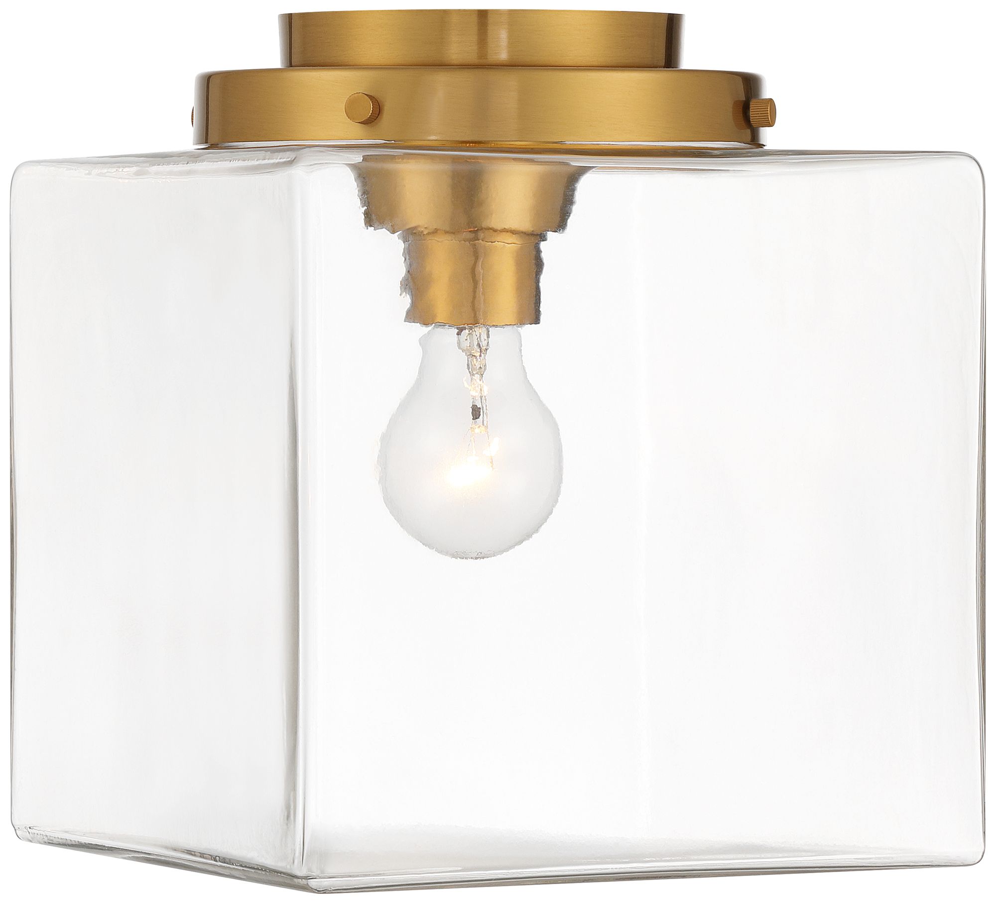 Image 5 Possini Euro Lausanne 10" Wide Burnished Brass Modern Ceiling Light more views