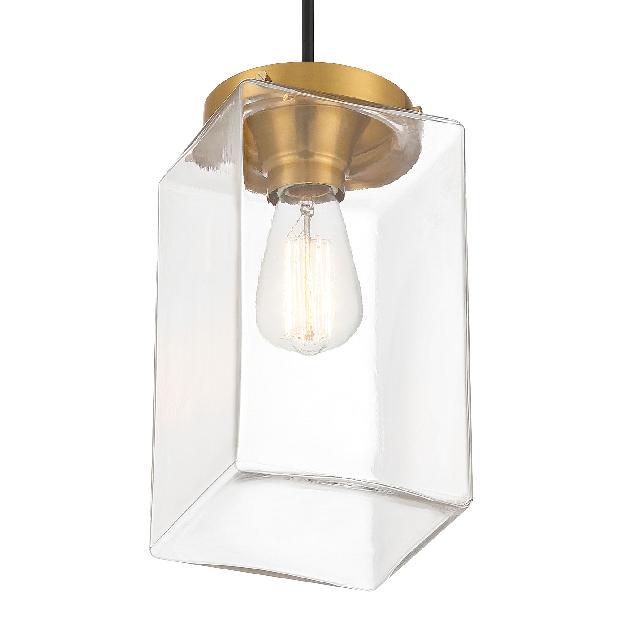 Image 4 Possini Euro Lausanne 6"W Burnished Brass Modern Mini Pendant Light more views