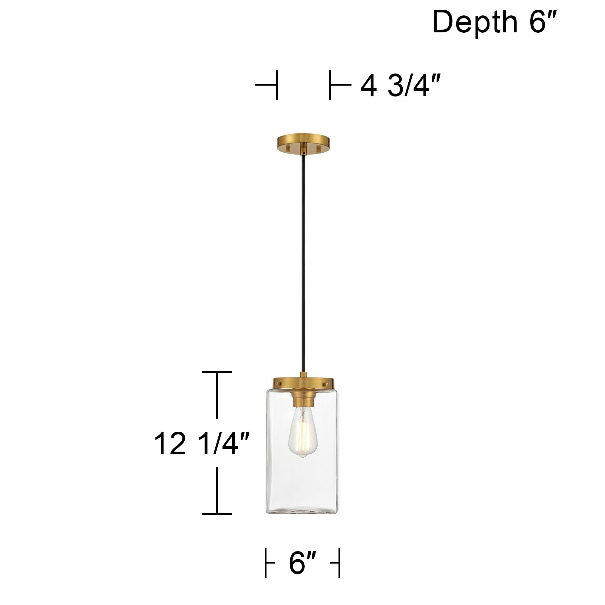 Possini Euro Lausanne 6"W Burnished Brass Modern Mini Pendant Light in scene