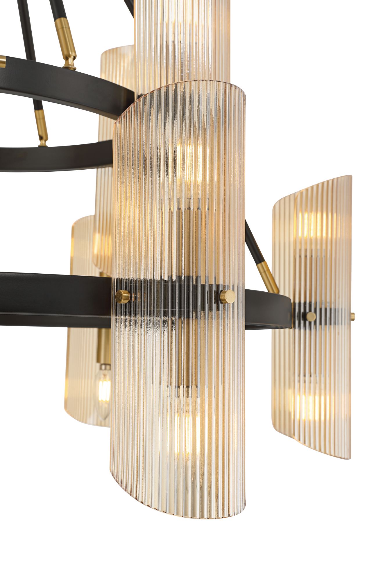 Image 3 Possini Euro Layla 35 1/4" Wide Black 24-Light 2-Tier Chandelier more views