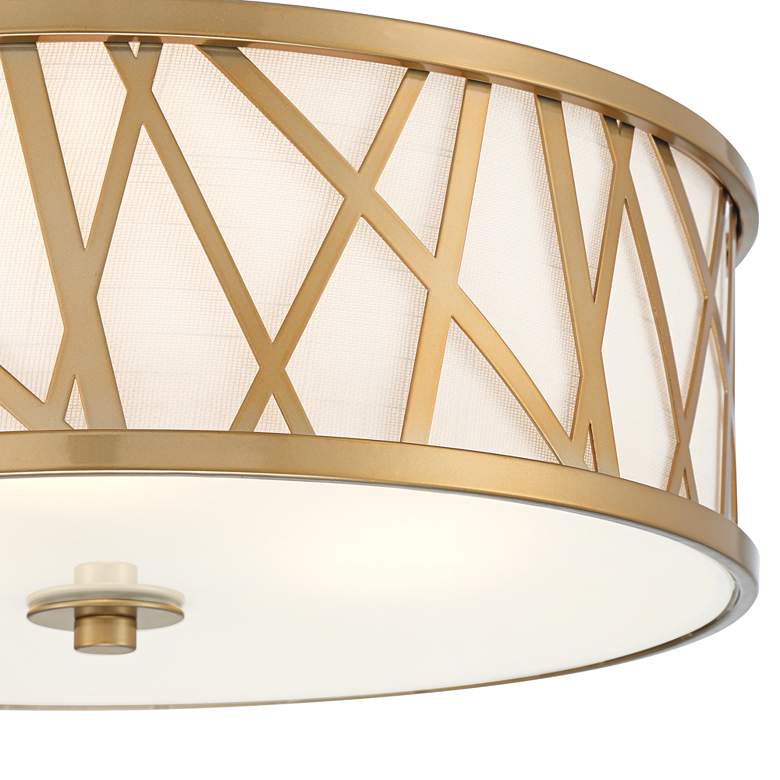 Image 4 Possini Euro Layna 16 1/4 inch Wide Gold Drum Pendant Light more views