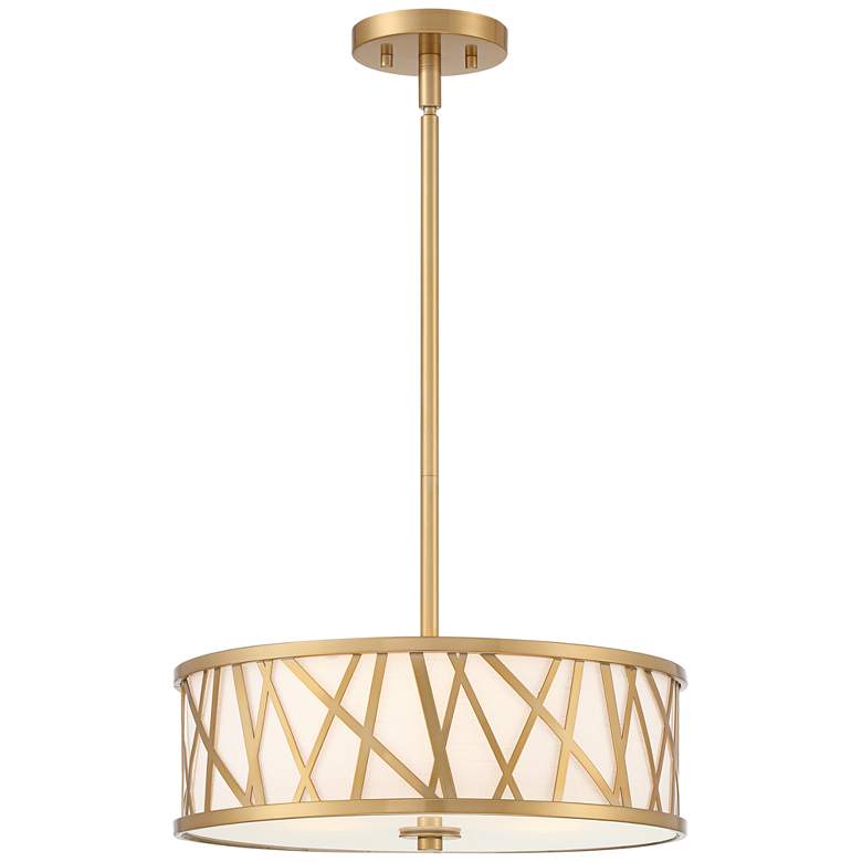 Image 5 Possini Euro Layna 16 1/4" Wide Gold Drum Pendant Light more views