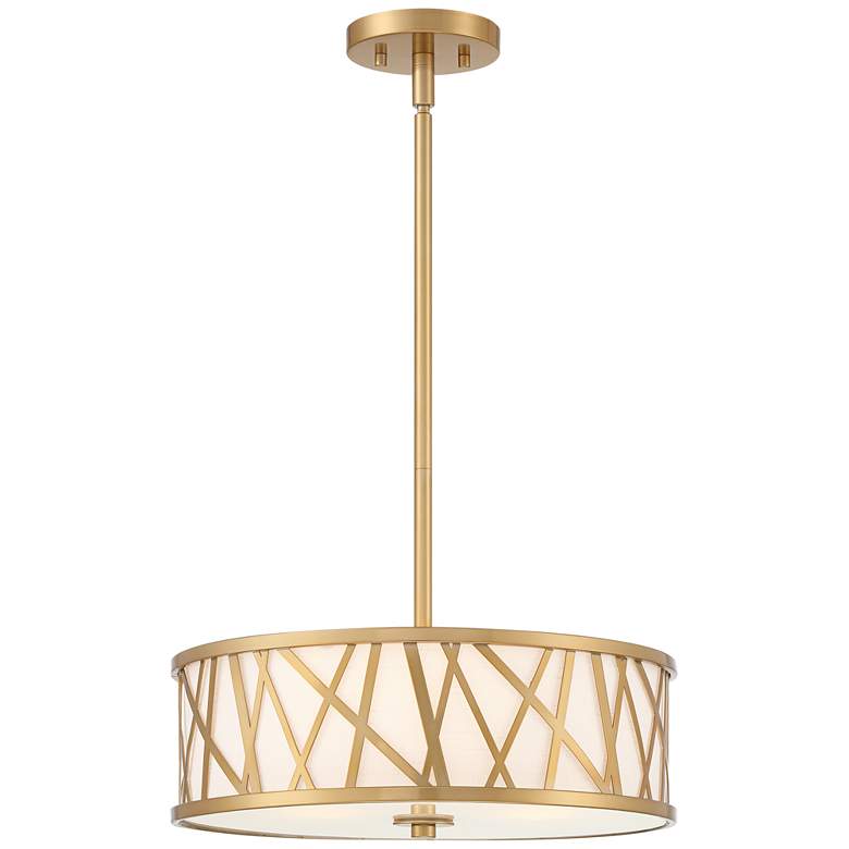 Image 5 Possini Euro Layna 16 1/4 inch Wide Gold Drum Pendant Light more views