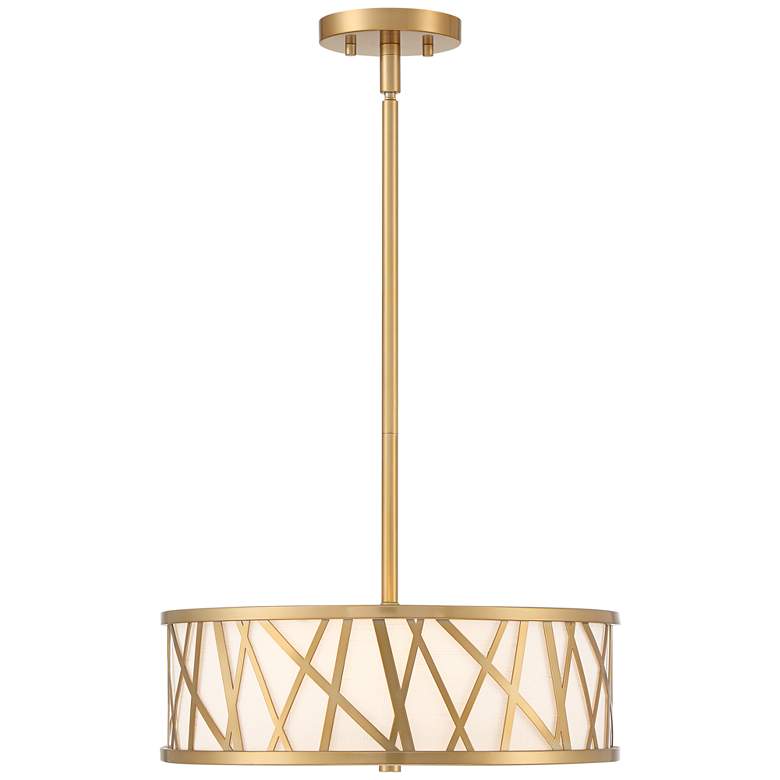 Image 6 Possini Euro Layna 16 1/4" Wide Gold Drum Pendant Light more views
