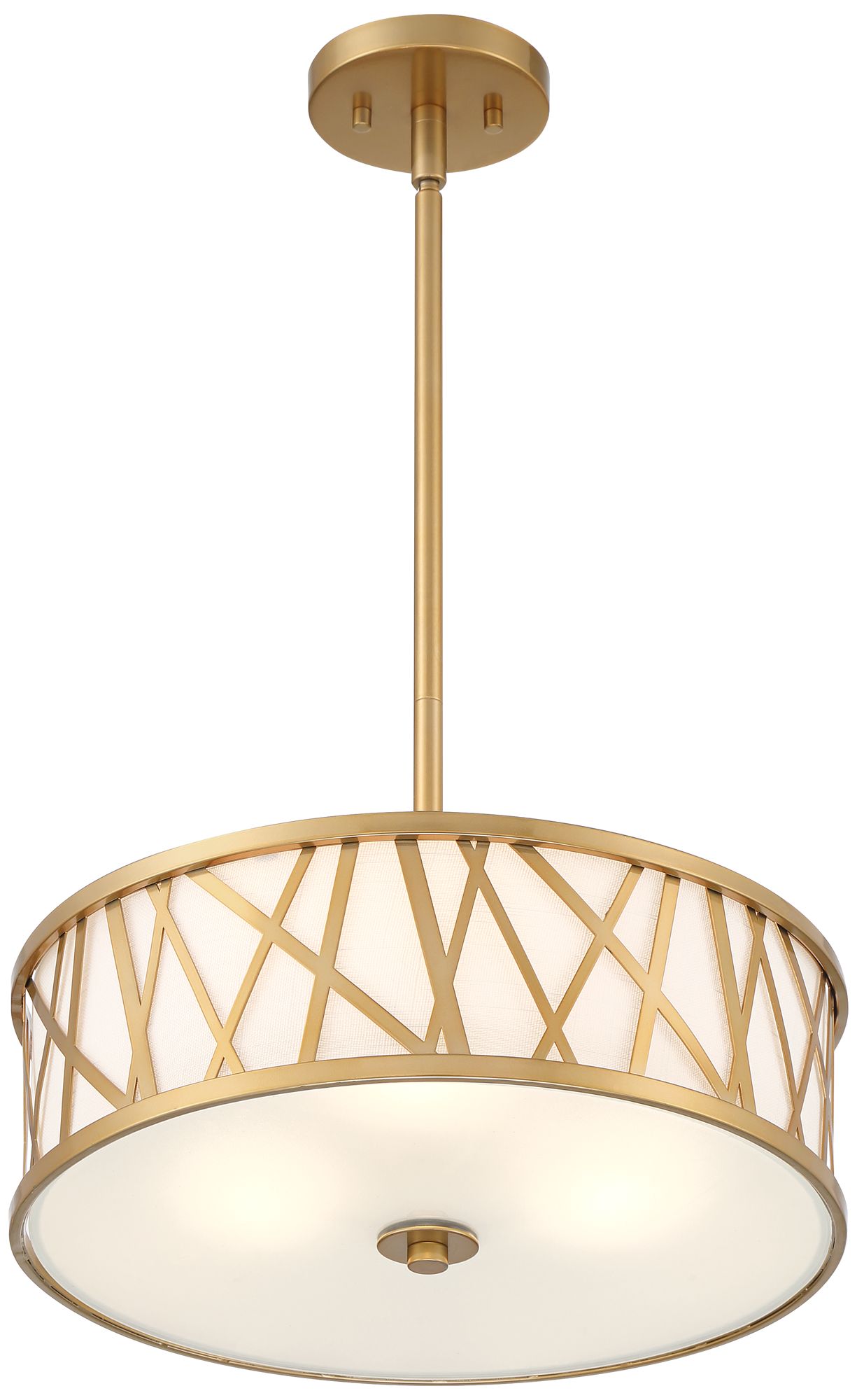 Watch A Video About the Possini Euro Layna Gold Drum Pendant Light