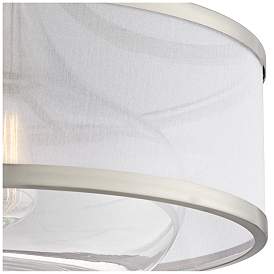 Image3 of Possini Euro Layne 15" Wide Brushed Nickel Ceiling Light more views
