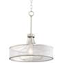 2_Possini Euro Layne 19 1/4" Wide Brushed Nickel Drum Pendant Light