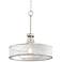 Possini Euro Layne 19 1/4" Wide Brushed Nickel Drum Pendant Light