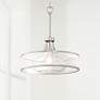 1_Possini Euro Layne 19 1/4" Wide Brushed Nickel Drum Pendant Light