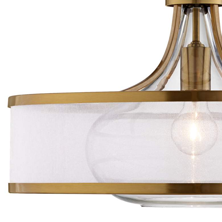 Image 3 Possini Euro Layne 19" Wide Warm Antique Brass Pendant Light more views