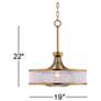 7_Possini Euro Layne 19" Wide Warm Antique Brass Pendant Light more views