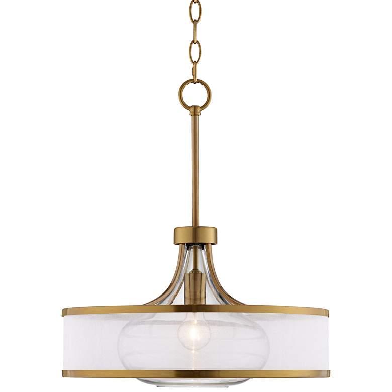 Image 2 Possini Euro Layne 19 inch Wide Warm Antique Gold Pendant Light