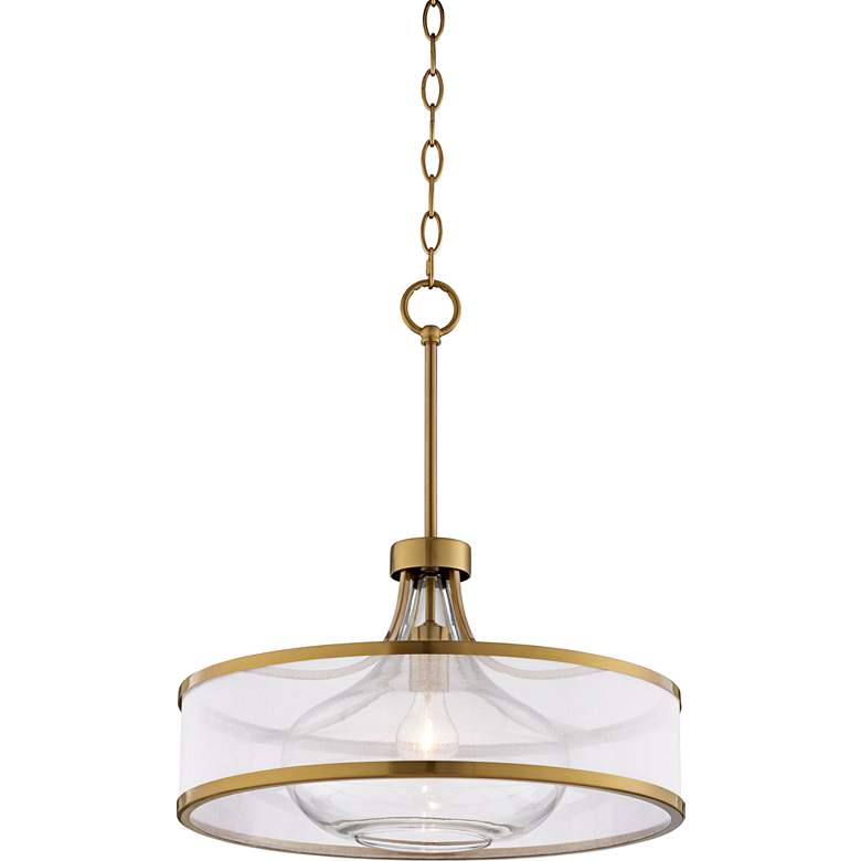 Image 4 Possini Euro Layne 19 inch Wide Warm Antique Gold Pendant Light more views