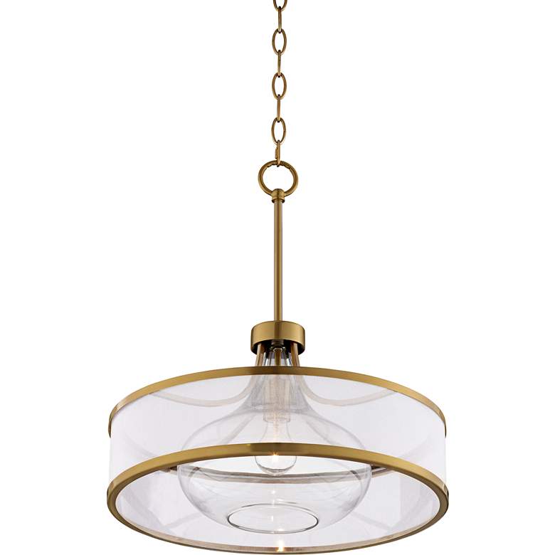 Image 5 Possini Euro Layne 19 inch Wide Warm Antique Gold Pendant Light more views