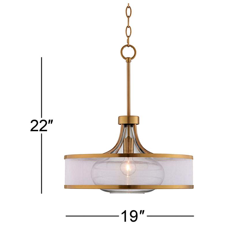 Image 7 Possini Euro Layne 19 inch Wide Warm Antique Gold Pendant Light more views