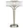 Possini Euro Layne Brushed Nickel Table Lamp with Dimmable Workstation Base