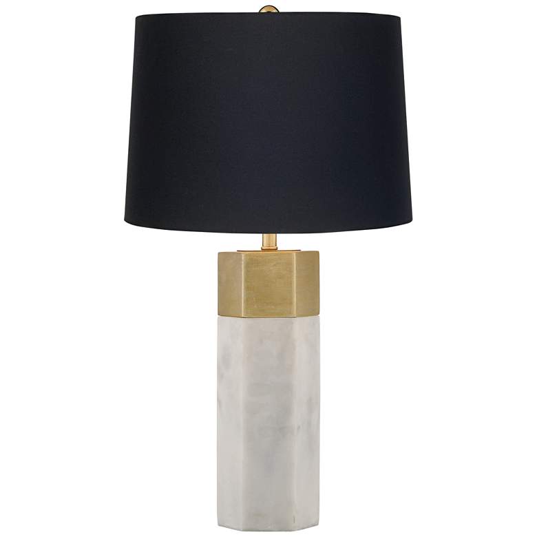Image 2 Possini Euro Leala 21 inch Luxe Modern Table Lamp with Black Shade