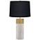 Possini Euro Leala 21" Luxe Modern Table Lamp with Black Shade
