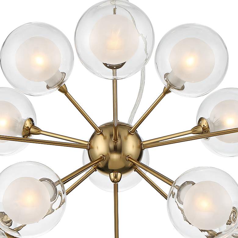 Image 4 Possini Euro LED Nimbus 30 inch Warm Brass 15-Light Modern Sputnik Pendant more views